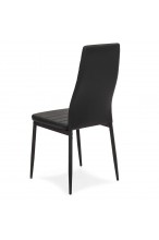 Nowoczesne skórzane krzesła pikowane - 258 - czarne