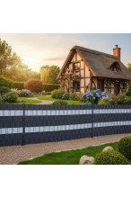 Taśma ogrodzeniowa 19cm x 35M - osłona na ogrodzenie + UV + 25 klipsów - GRAFIT/ANTRACYT