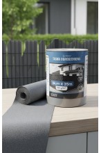 Taśma ogrodzeniowa 19cm x 35M - osłona na ogrodzenie + UV + 25 klipsów - GRAFIT/ANTRACYT