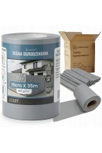 Taśma ogrodzeniowa 19cm x 35M - osłona na ogrodzenie + UV + 25 klipsów - SZARA