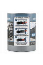 Taśma ogrodzeniowa 19cm x 35M - osłona na ogrodzenie + UV + 25 klipsów - SZARA