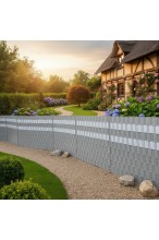 Taśma ogrodzeniowa 19cm x 35M - osłona na ogrodzenie + UV + 25 klipsów - SZARA