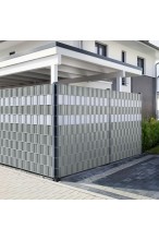 Taśma ogrodzeniowa 19cm x 35M - osłona na ogrodzenie + UV + 25 klipsów - SZARA