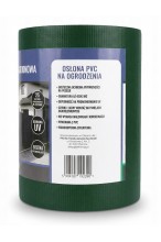 Taśma ogrodzeniowa 19cm x 35M - osłona na ogrodzenie + UV + 25 klipsów - ZIELONA