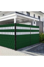 Taśma ogrodzeniowa 19cm x 35M - osłona na ogrodzenie + UV + 25 klipsów - ZIELONA