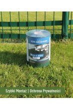 Taśma ogrodzeniowa 19cm x 35M - osłona na ogrodzenie + UV + 25 klipsów - ZIELONA