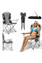 Krzesło składane turystyczne - grube z wypełnieniem - kempingowe + pokrowiec