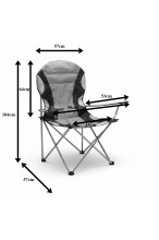 Krzesło składane turystyczne - grube z wypełnieniem - kempingowe + pokrowiec
