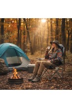 Krzesło składane turystyczne - grube z wypełnieniem - kempingowe + pokrowiec