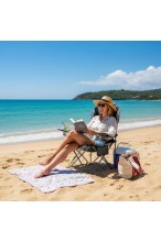 Krzesło składane turystyczne - grube z wypełnieniem - kempingowe + pokrowiec