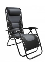 Krzesło ogrodowe z grubym wypełnieniem - ZERO GRAVITY - leżak rozkładany PREMIUM