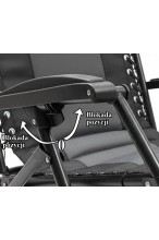 Krzesło ogrodowe z grubym wypełnieniem - ZERO GRAVITY - leżak rozkładany PREMIUM