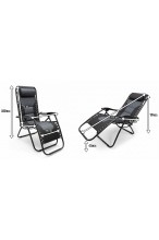 Krzesło ogrodowe z grubym wypełnieniem - ZERO GRAVITY - leżak rozkładany PREMIUM