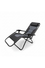 Krzesło ogrodowe z grubym wypełnieniem - ZERO GRAVITY - leżak rozkładany PREMIUM