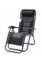 Krzesło ogrodowe z grubym wypełnieniem - ZERO GRAVITY - leżak rozkładany PREMIUM