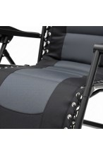 Krzesło ogrodowe z grubym wypełnieniem - ZERO GRAVITY - leżak rozkładany PREMIUM