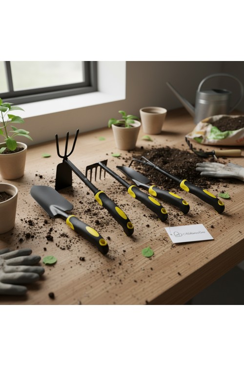 Zestaw narzędzi ogrodowych - 5 elementów - do domu, na balkon - zestaw ogrodniczy